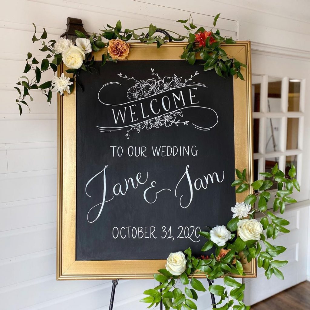 wedding chalkboard for less wedding decor budget 