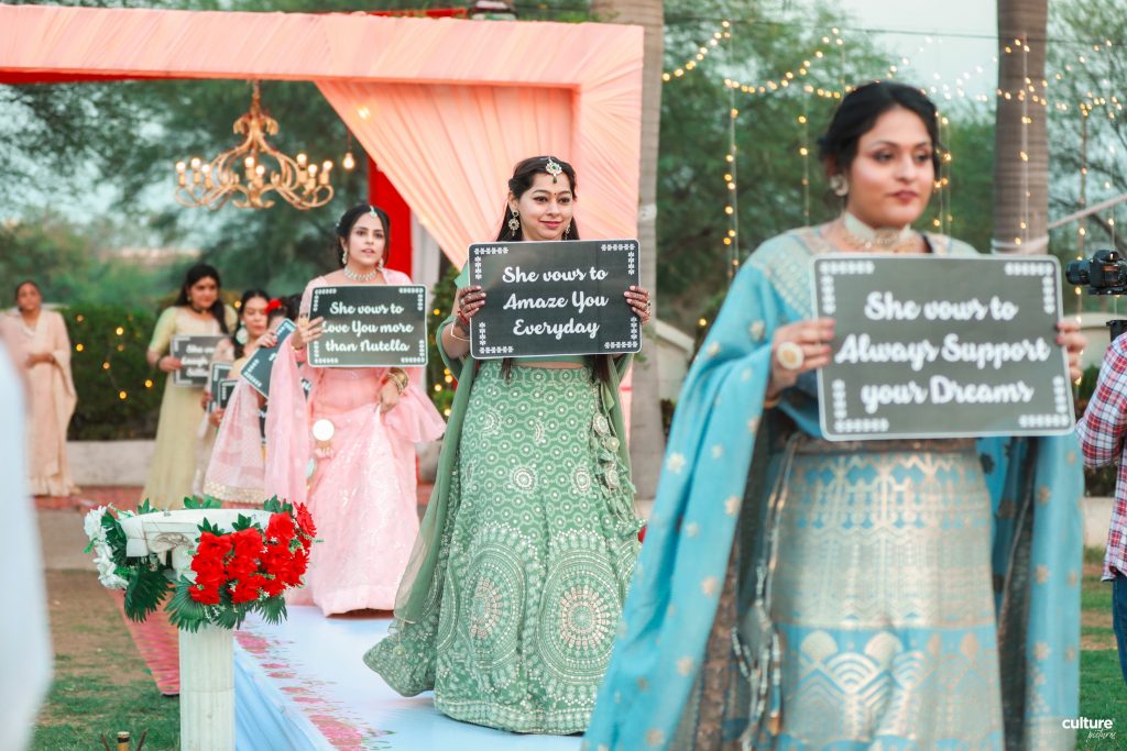 Indian bridal entry