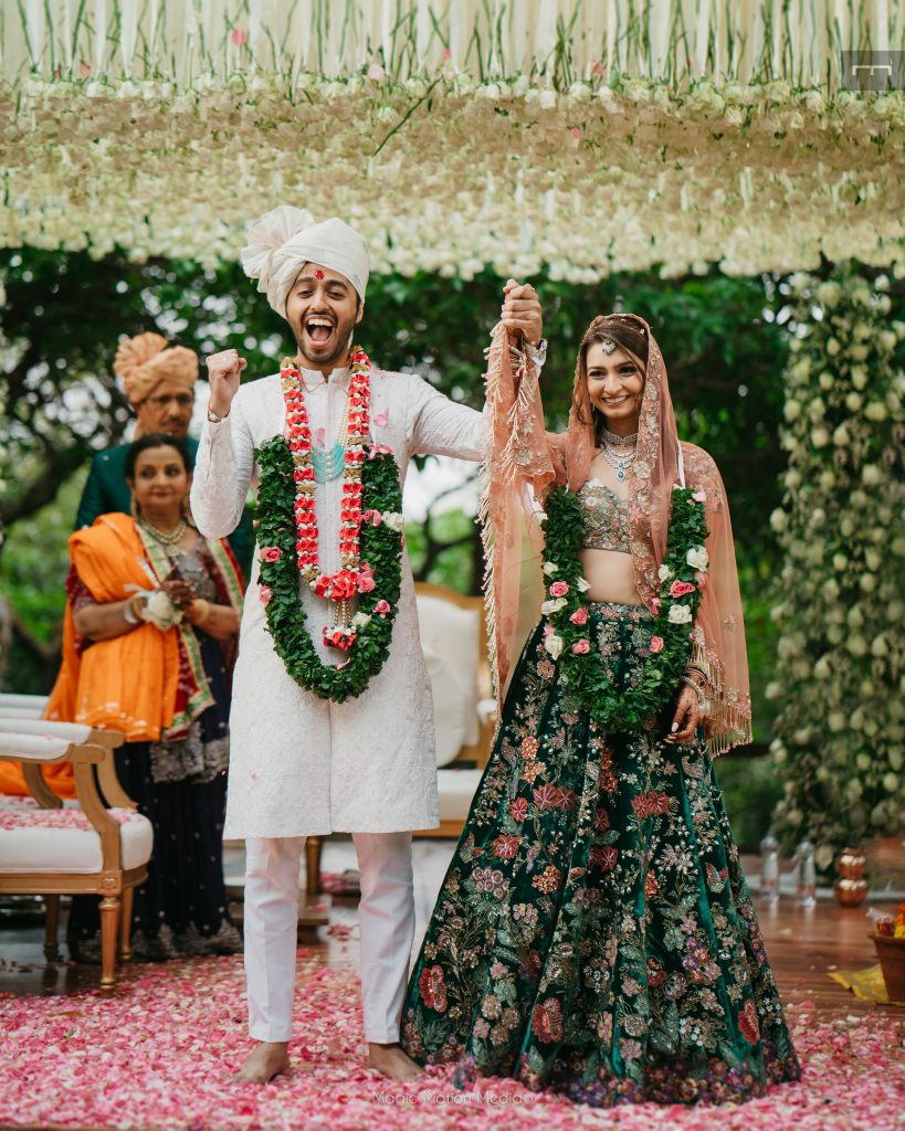 Green Wedding Lehenga