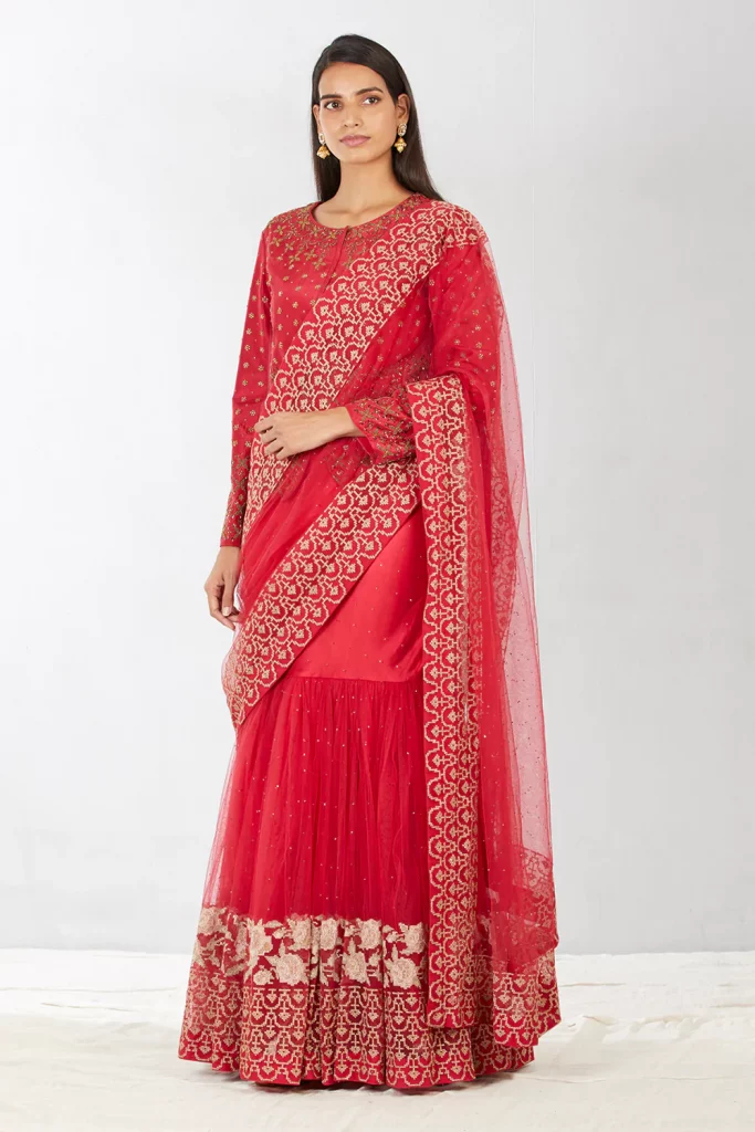 Lehenga Saree With Jacket