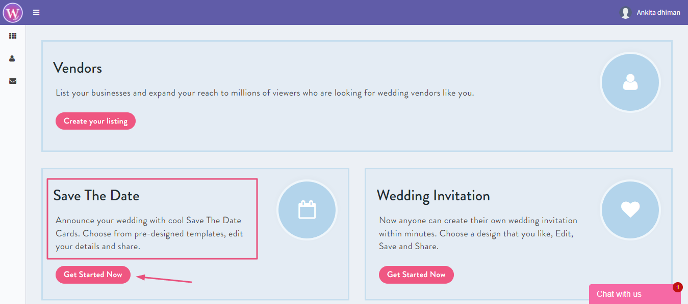 Wish N Wed Invitation Dashboard