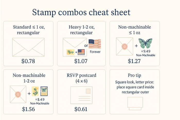 stamp combos cheat sheet
