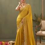 yellow saree | wedding saree | mustard color saree